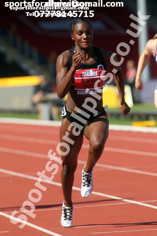 Womens 100 metres, 2019 Muller British Championships, Alexander Stadium, Birmingham. Photo: David T. Hewitson/Sports for All Pics